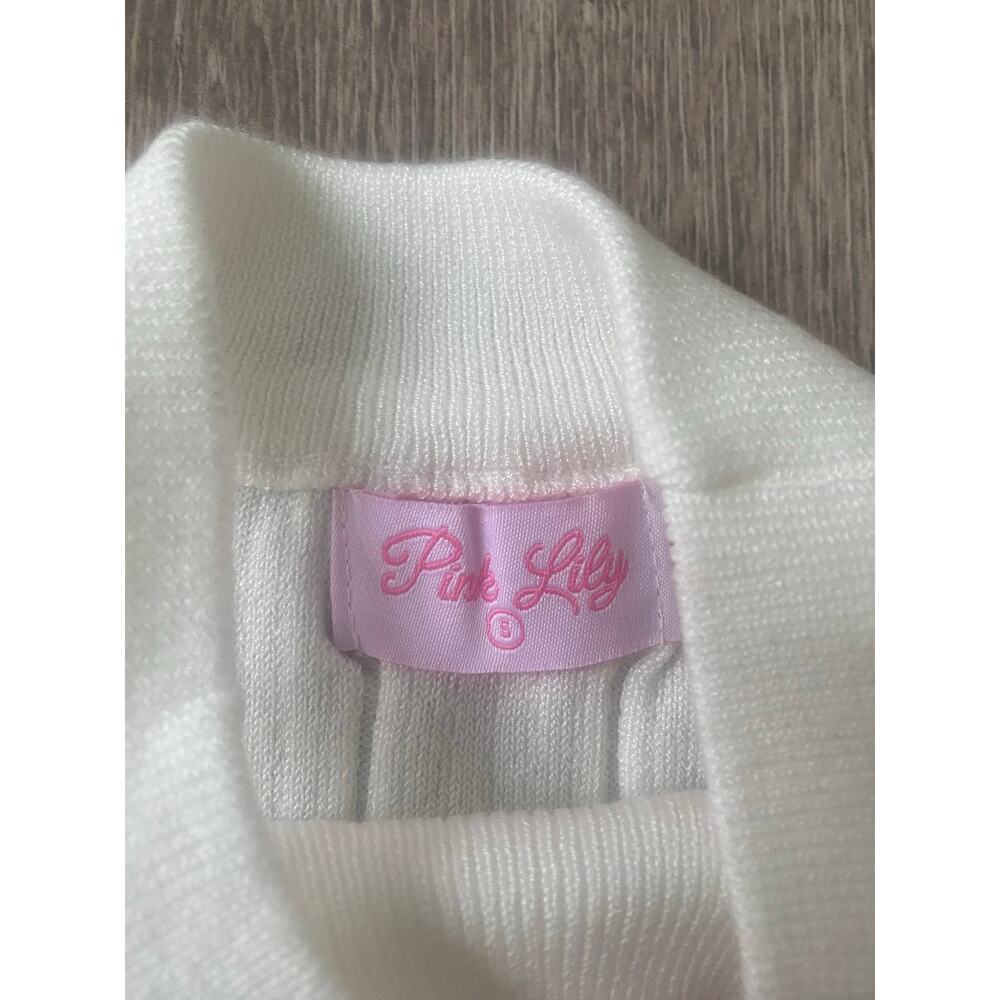 NWOT Pink‎ Lily White Sweater Tank Size Small - Picture 3 of 4